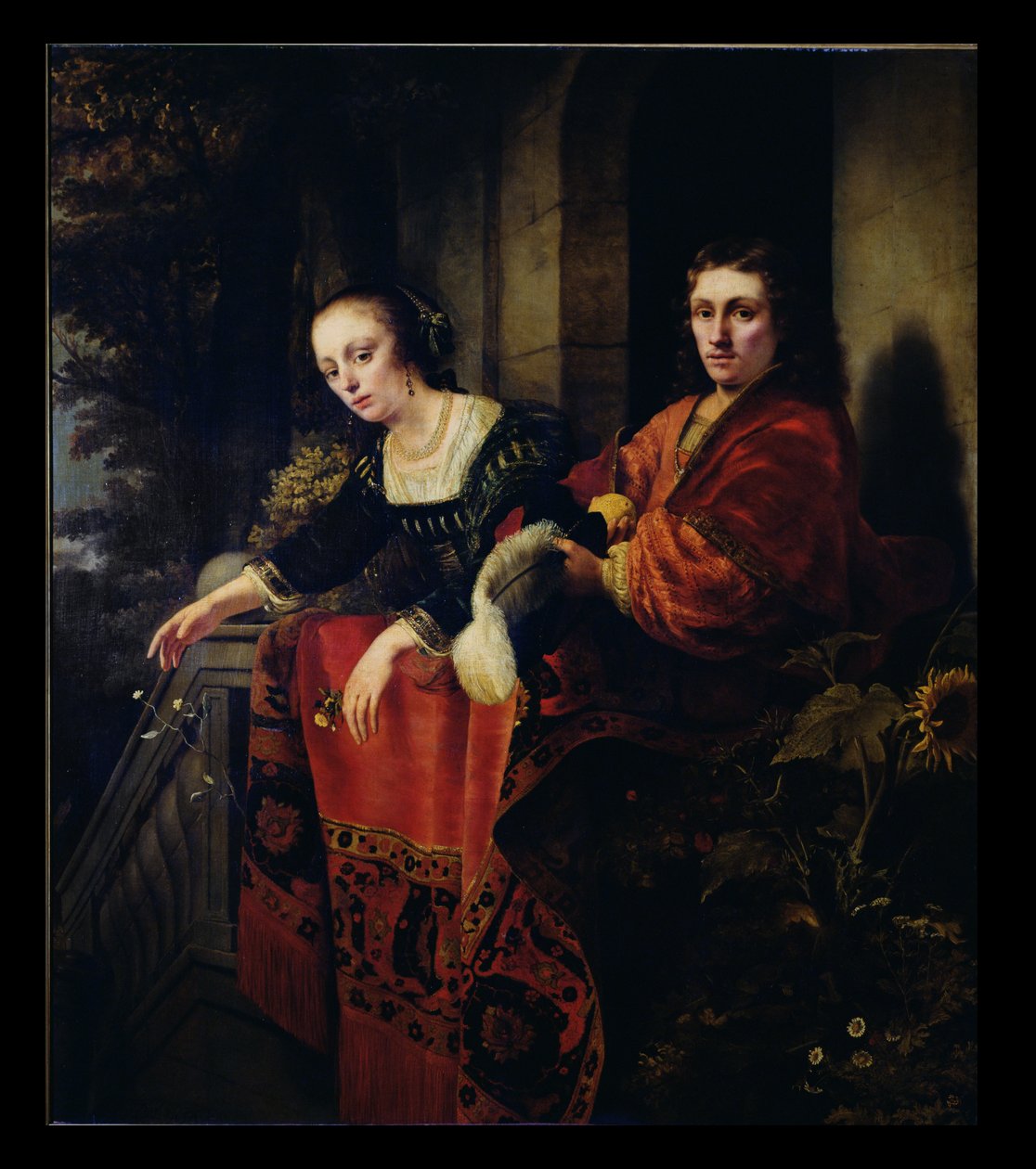 Aviomiehen ja vaimon muotokuva, 1654 tekijältä Ferdinand Bol
