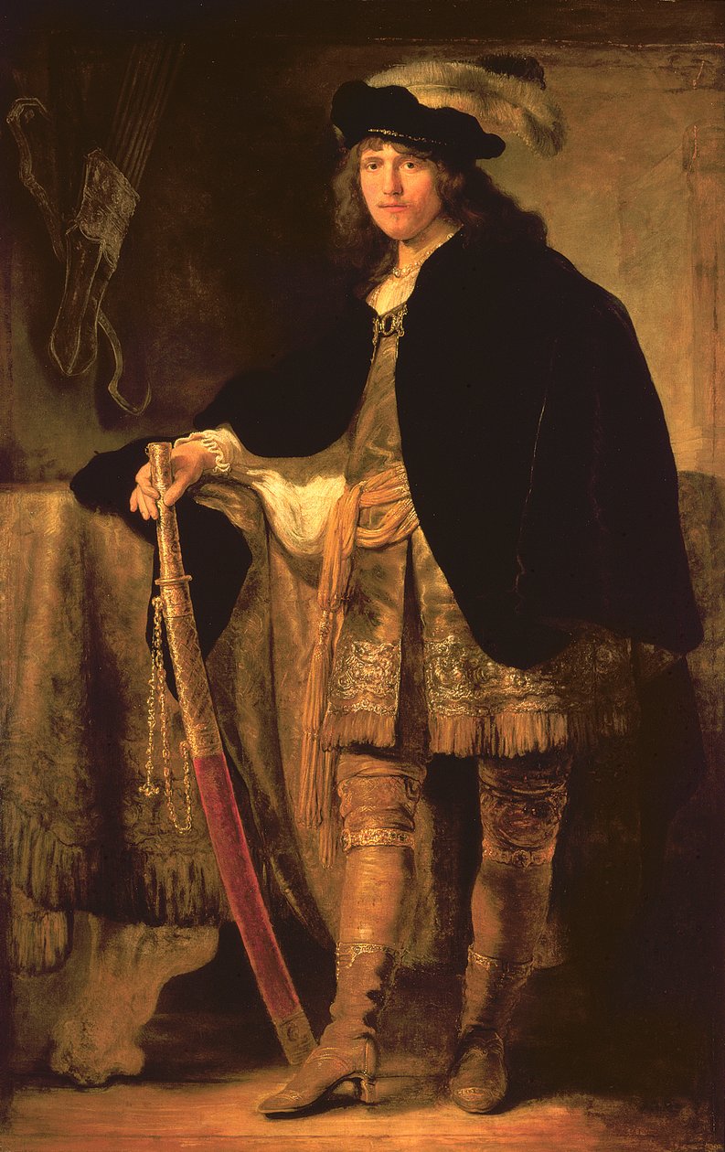 Nuoren miehen muotokuva miekalla, n. 1635-1640 tekijältä Ferdinand Bol