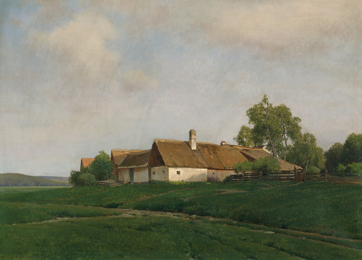 Maatila metsäalueella tekijältä Ferdinand Brunner