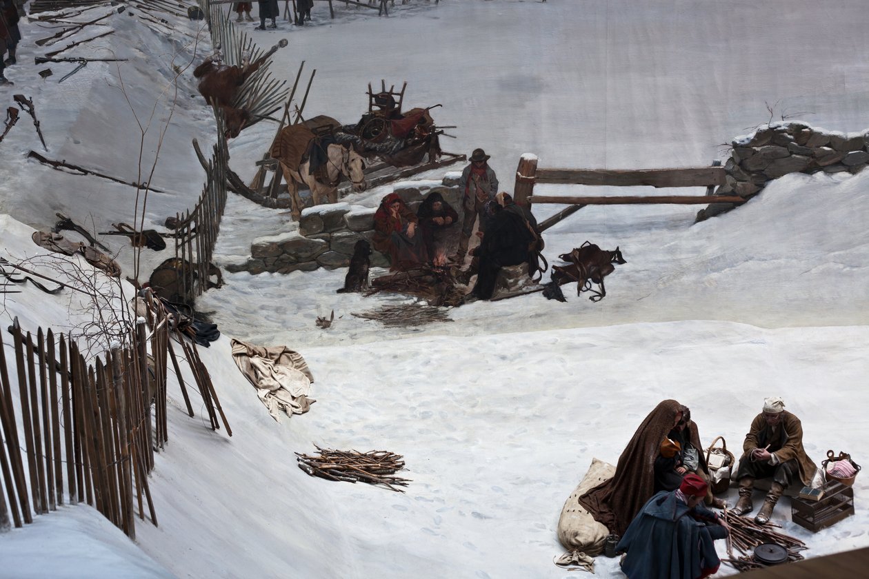 Bourbakin panoraama tekijältä Ferdinand & Castres Edouard (1838-1902) Hodler