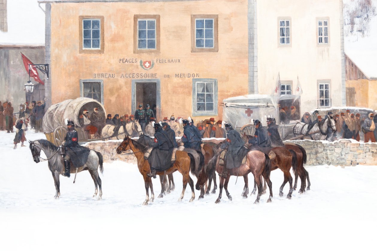 Bourbakin panoraama tekijältä Ferdinand & Castres Edouard (1838-1902) Hodler