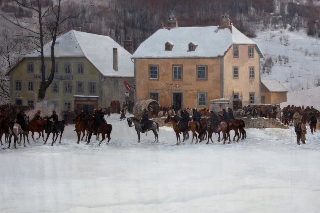 Bourbakin panoraama tekijältä Ferdinand & Castres Edouard (1838-1902) Hodler