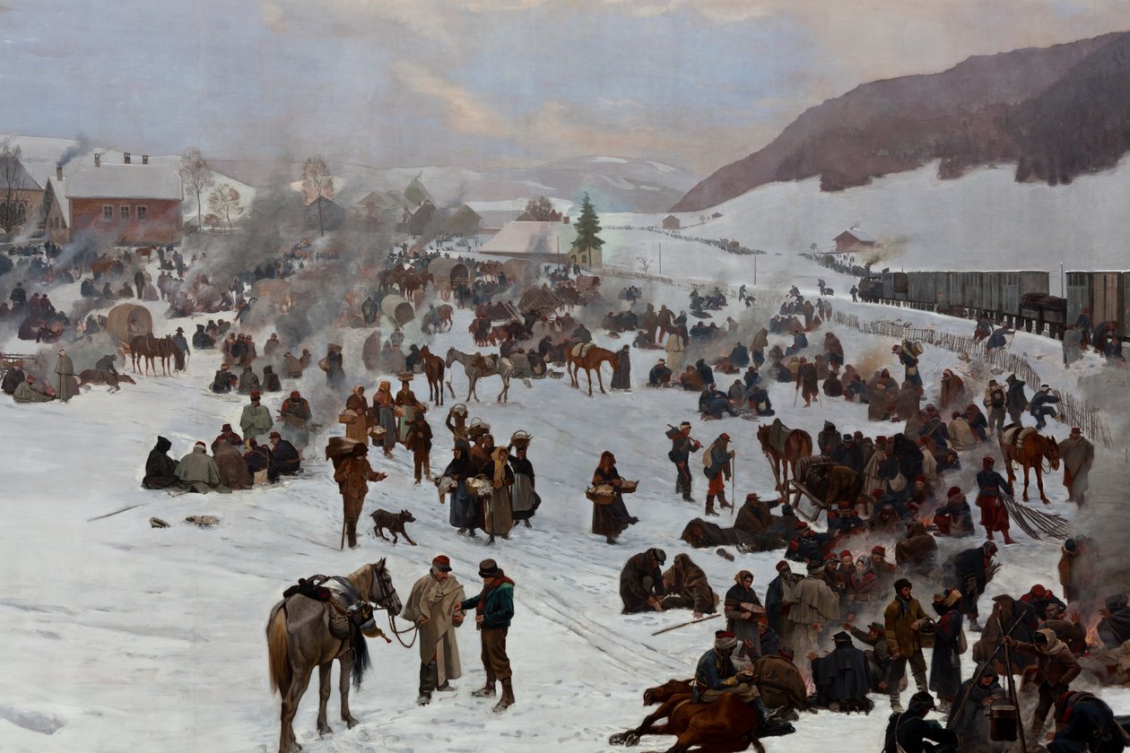 Bourbakin panoraama tekijältä Ferdinand & Castres Edouard (1838-1902) Hodler