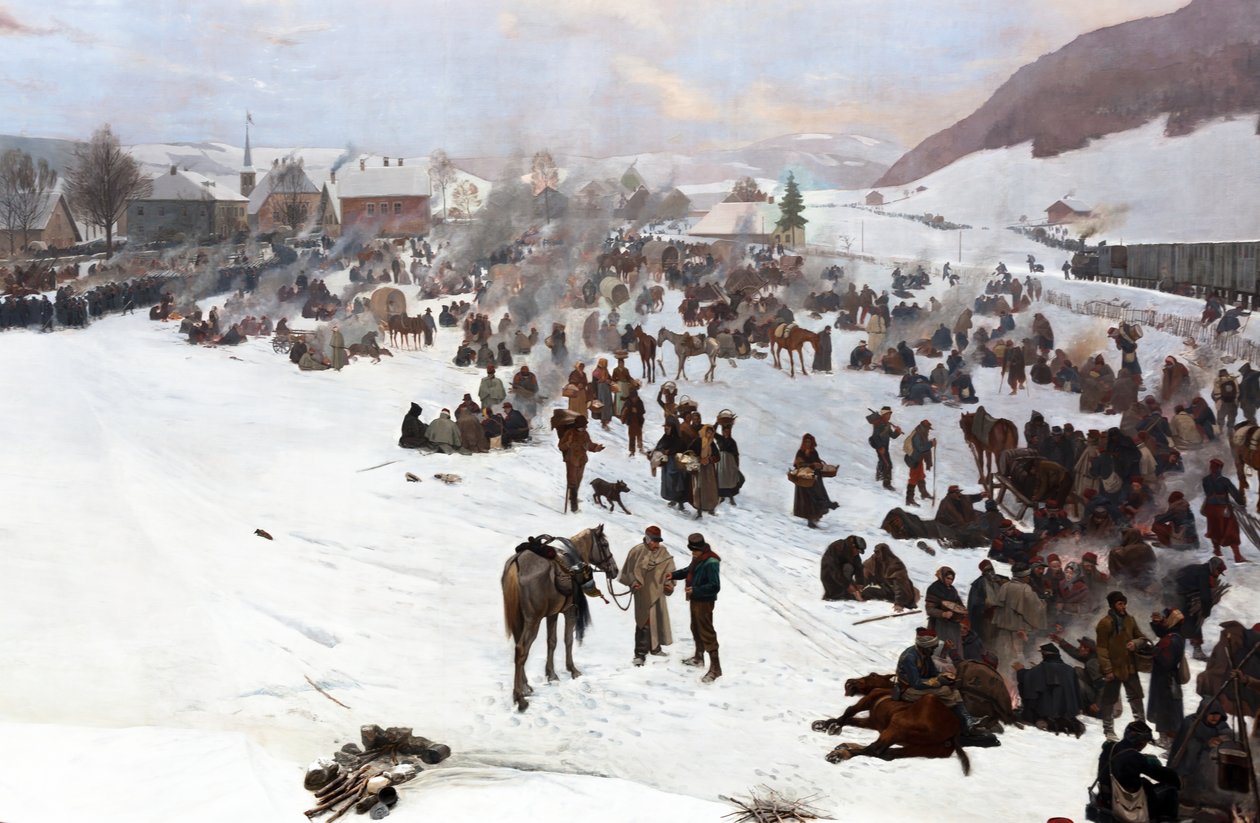 Bourbakin panoraama tekijältä Ferdinand & Castres Edouard (1838-1902) Hodler