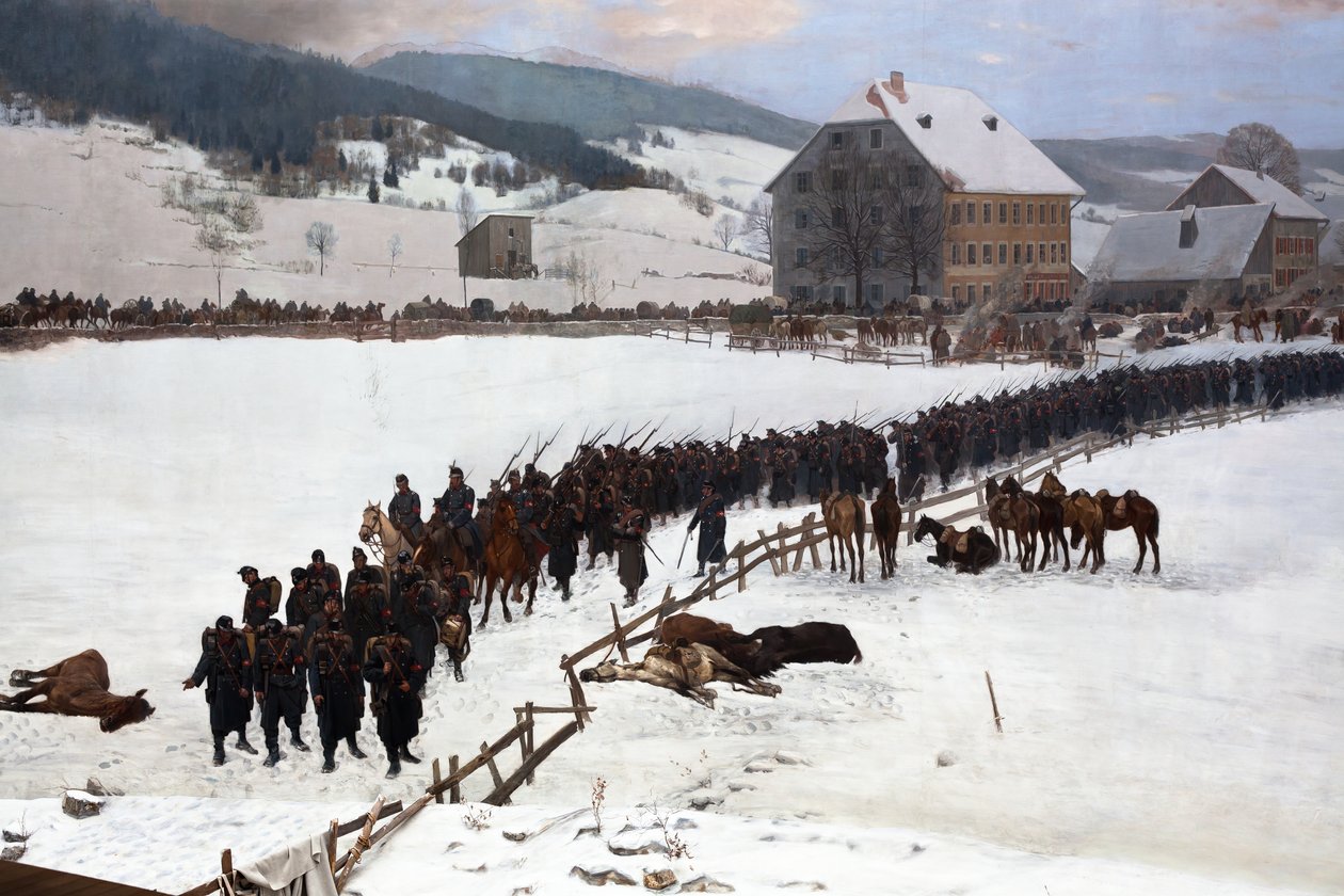 Bourbakin panoraama tekijältä Ferdinand & Castres Edouard (1838-1902) Hodler