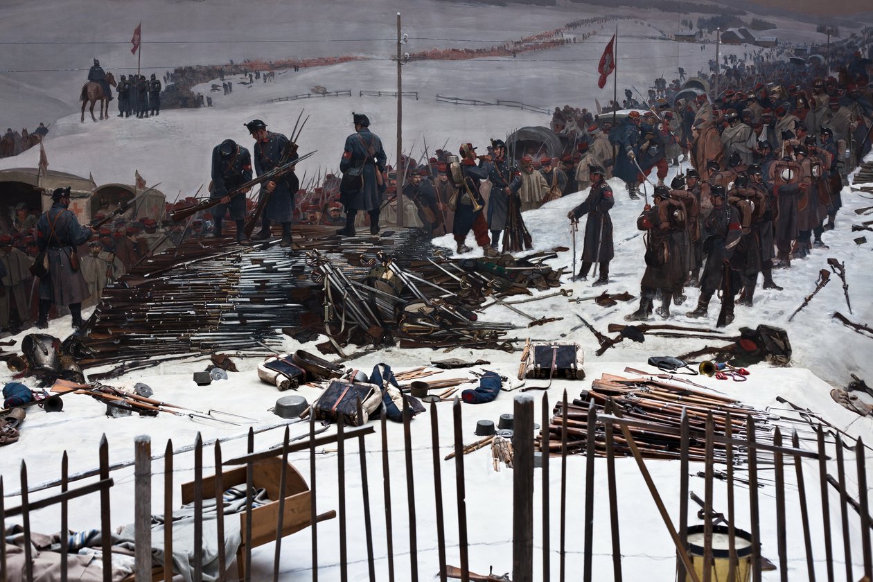 Bourbakin panoraama tekijältä Ferdinand & Castres Edouard (1838-1902) Hodler