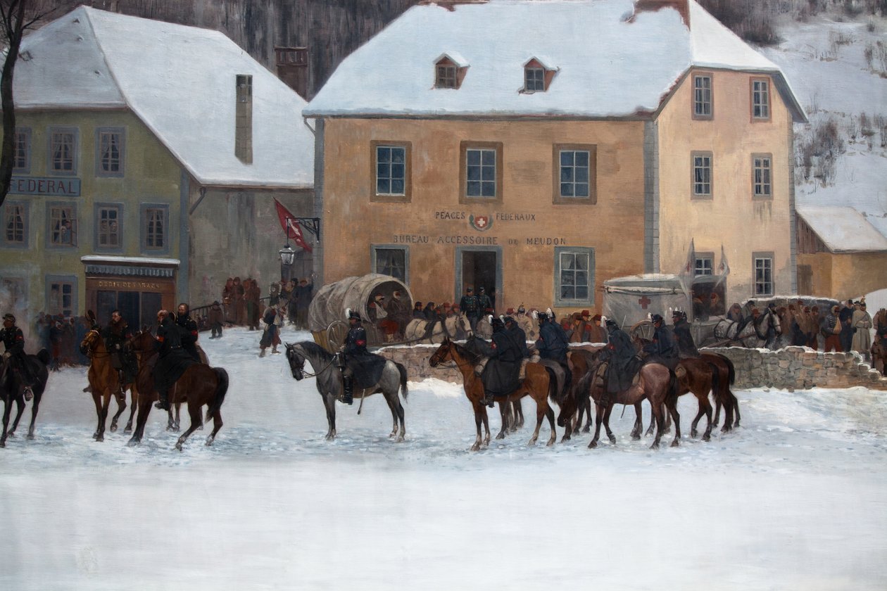 Bourbakin panoraama tekijältä Ferdinand & Castres Edouard (1838-1902) Hodler