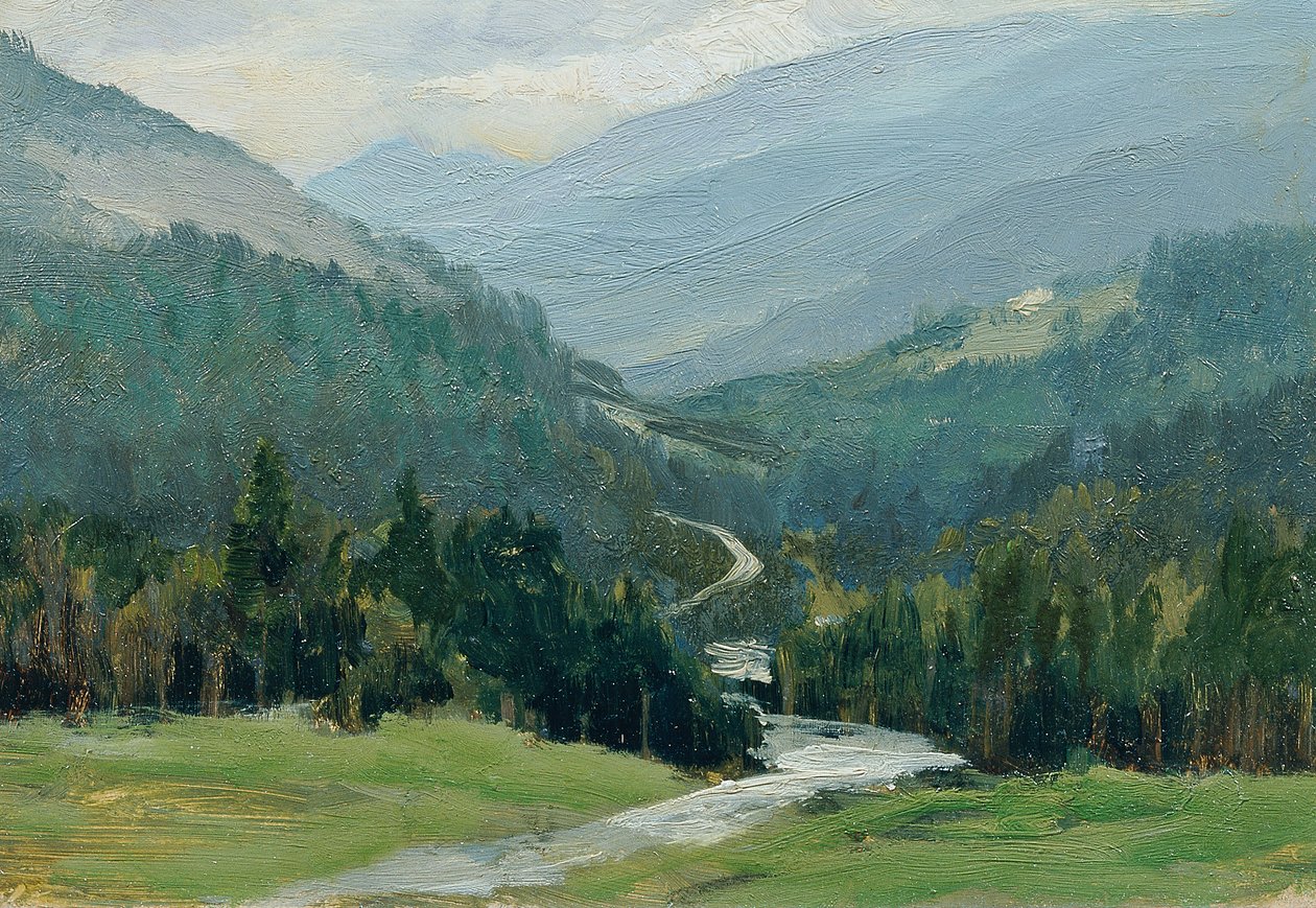 Malmivuoret (salkusta "16 näkymää tšekkiläisistä maisemista "Česka Krajiná") tekijältä Ferdinand Engelmuller
