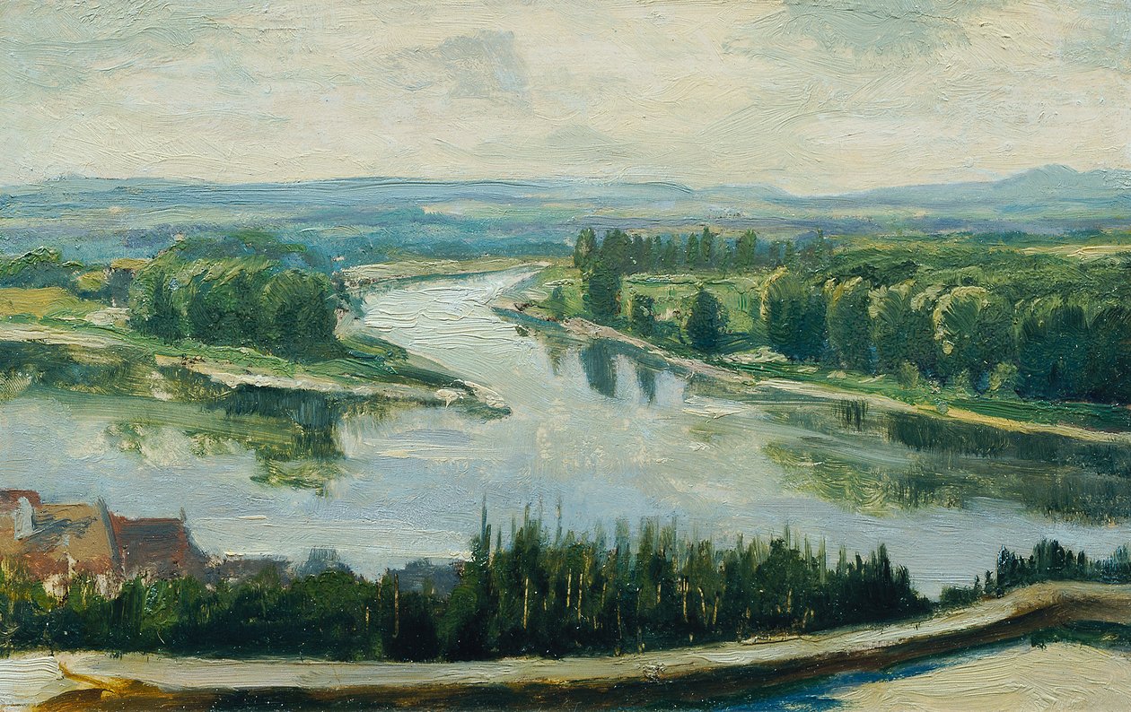Vltavan ja Elben yhtymäkohta tekijältä Ferdinand Engelmuller