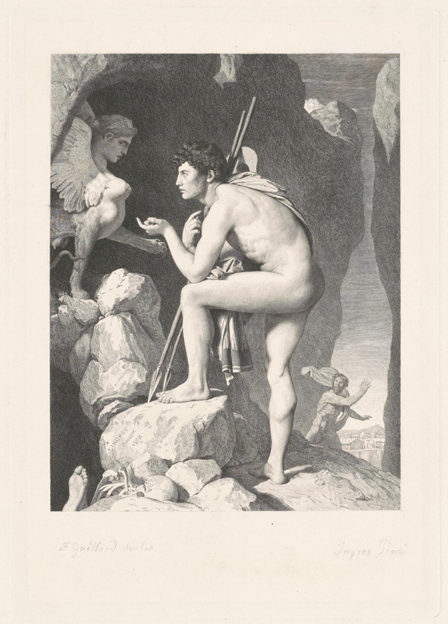 Oidipus tekijältä Ferdinand Gaillard, after Jean Auguste Dominique Ingres