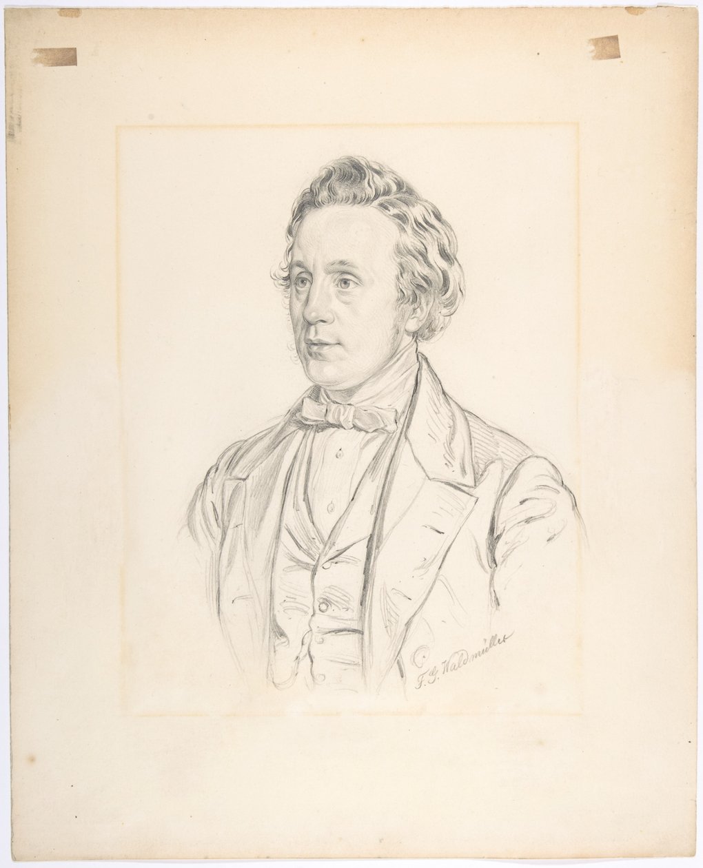 Franz Jaunerin (Wien 1832-1900 Wien) muotokuva, teatterinjohtaja ja näyttelijä Wienissä tekijältä Ferdinand Georg Waldmüller