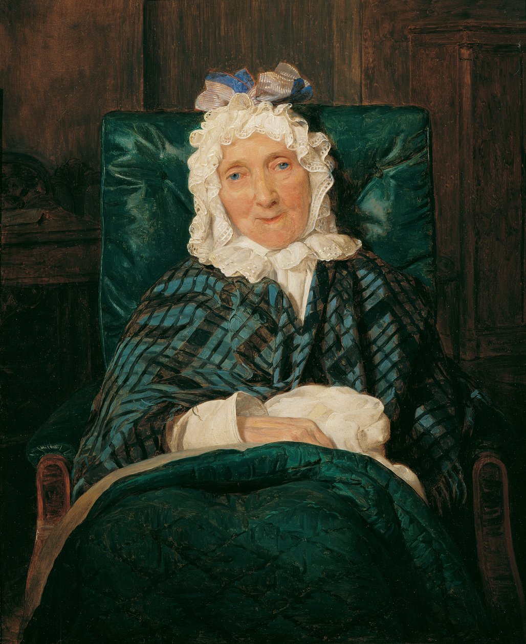 Aloisia Eltz nojatuolissa tekijältä Ferdinand Georg Waldmuller