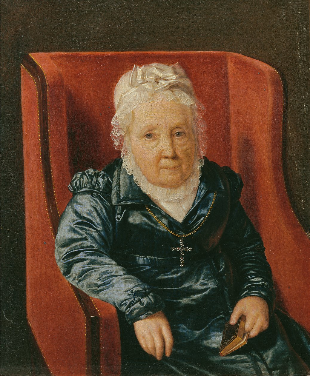 Rosina Wieser nojatuolissa tekijältä Ferdinand Georg Waldmuller