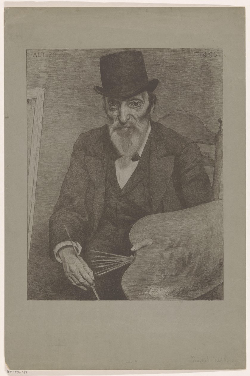 Hendrik Valkenburgin muotokuva Kuuluisat aikalaiset luonnosteltuina henkiin (sarjan alkuperäinen nimi) tekijältä Ferdinand Hart Nibbrig (signed by artist)