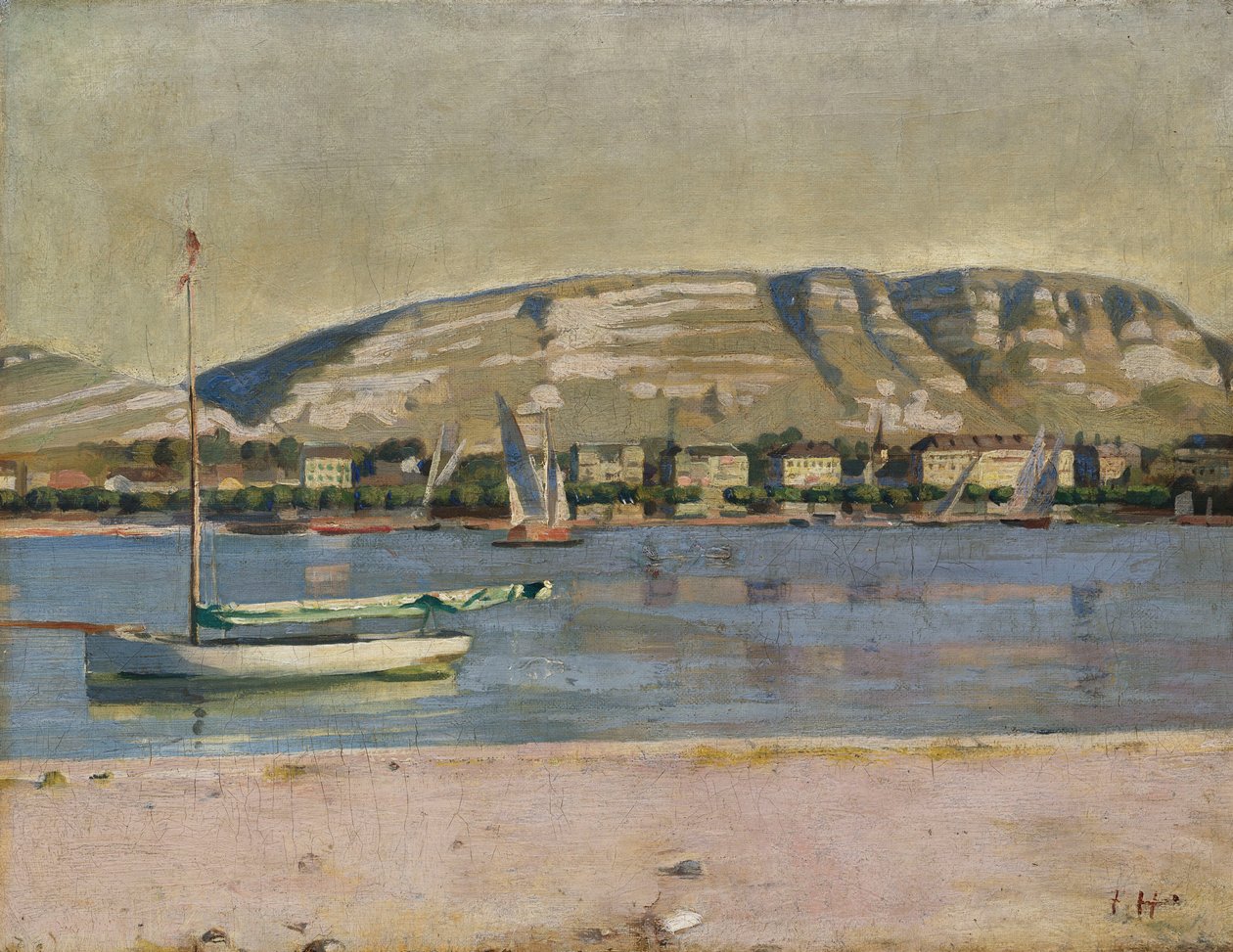 Geneven satama ja Saleve, 1878 tekijältä Ferdinand Hodler