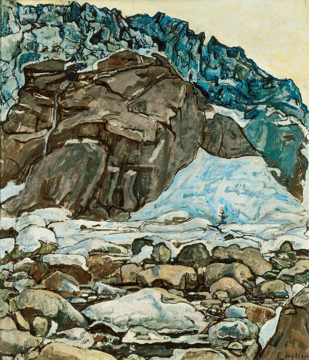 Grindelwaldin jäätikkö, 1912. tekijältä Ferdinand Hodler