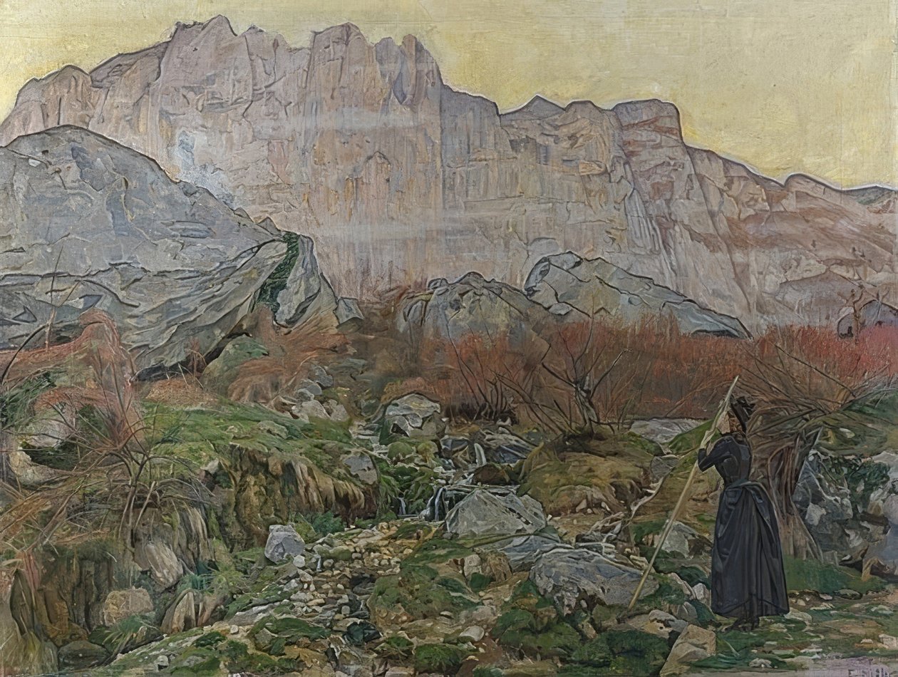 La Vision (vuoristomaisema). 1889 tekijältä Ferdinand Hodler