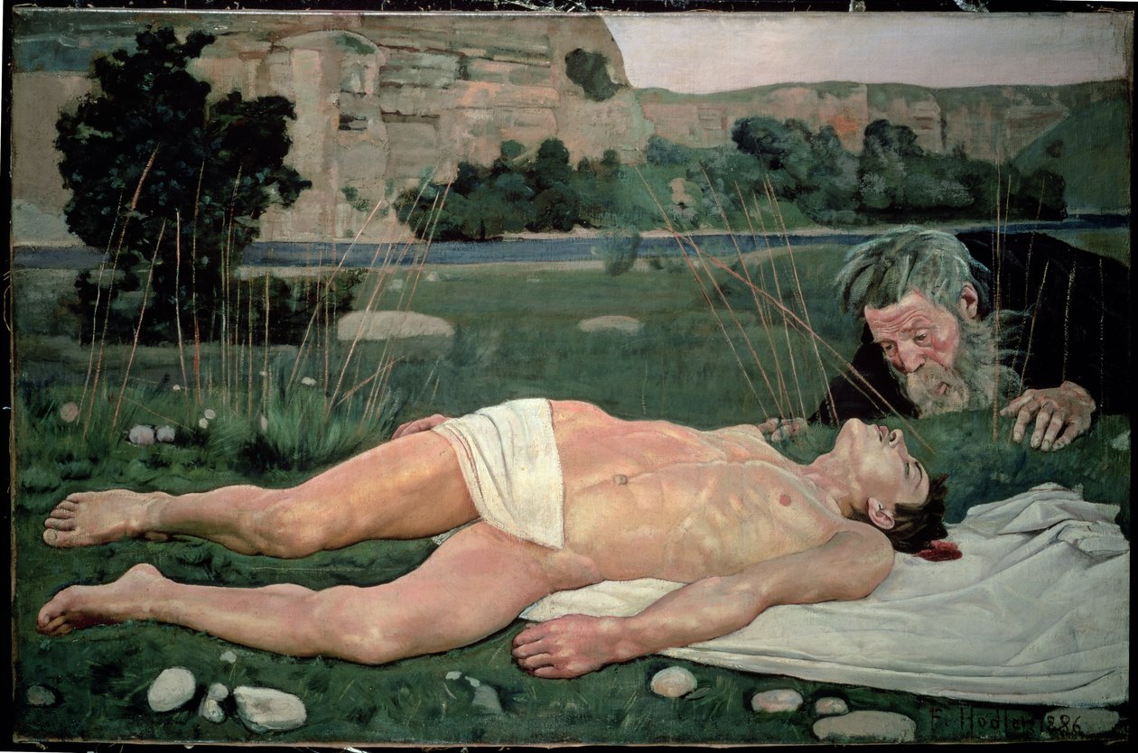 Laupias samarialainen, 1886 tekijältä Ferdinand Hodler