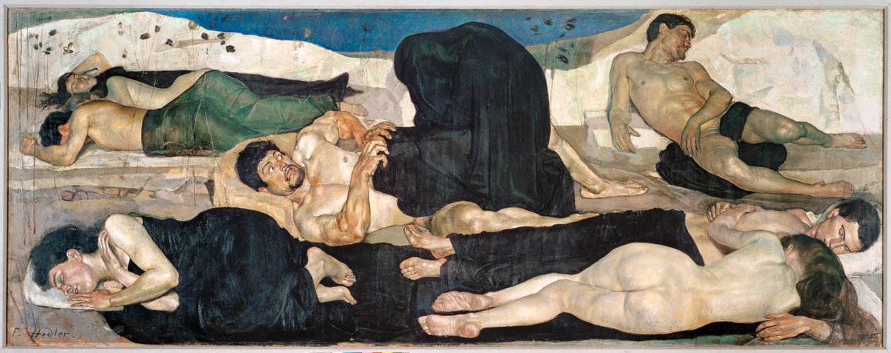 Yö (öljy kankaalle) tekijältä Ferdinand Hodler