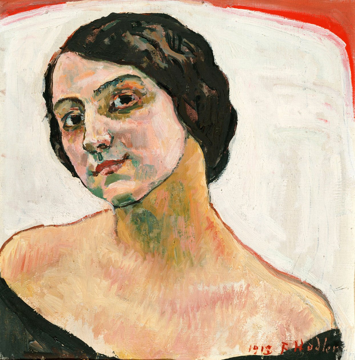 Nainen ruskeat hiuksilla, 1913 tekijältä Ferdinand Hodler