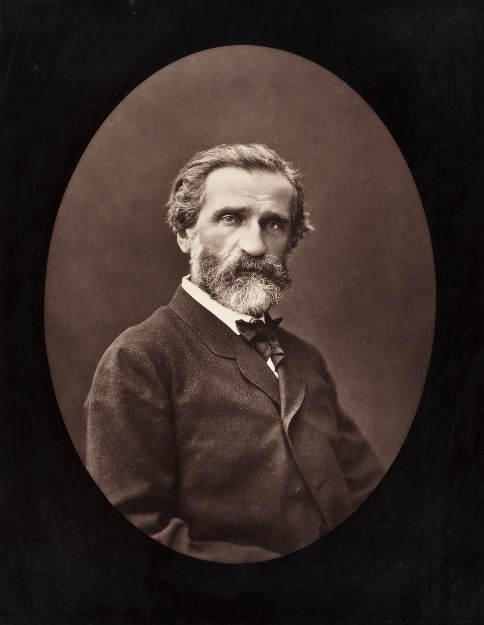 Giuseppe Verdi italialainen säveltäjä, 1813-1901, n. 1872. tekijältä Ferdinand J. Mulnier