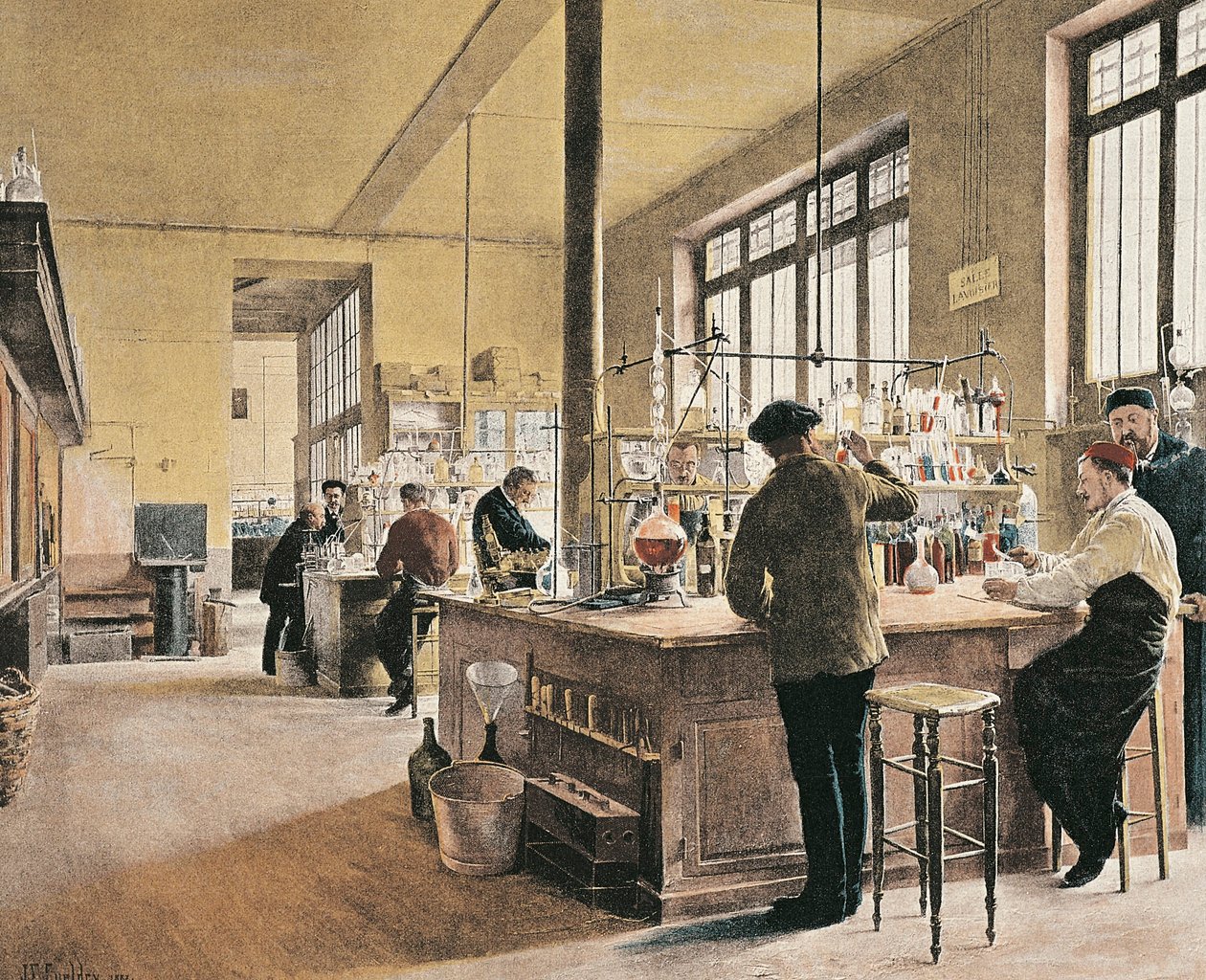 Ranska, Pariisi, kunnallinen kemian laboratorio Pariisissa tekijältä Ferdinand Joseph Gueldry