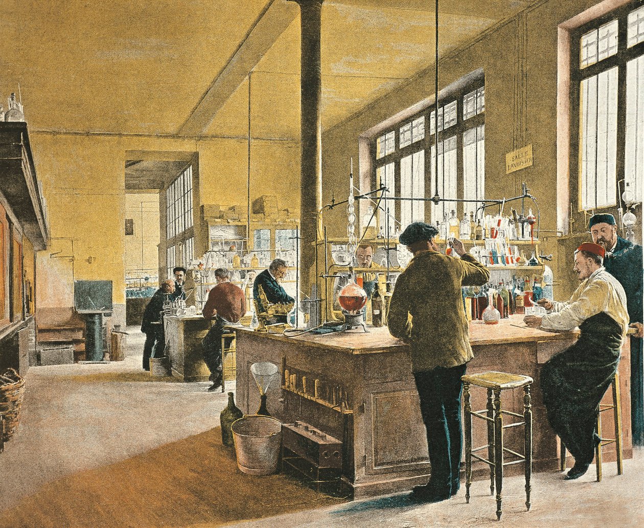 Ranska, Pariisi, kunnallinen kemian laboratorio Pariisissa tekijältä Ferdinand Joseph Gueldry
