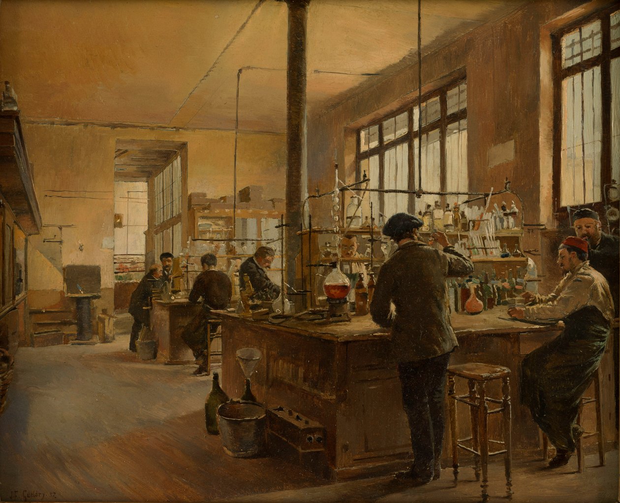 Kaupungin kemian laboratorio, Pariisin poliisiprefektuuri, 1887. tekijältä Ferdinand Joseph Gueldry