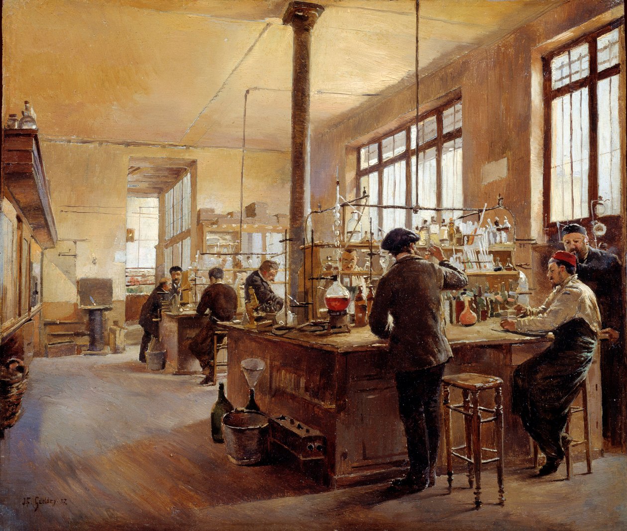 Kunnan laboratoriossa on poliisiprefektuuri Boulevard du Palace. Ferdinand Joseph Gueldryn (1858-1945) maalaus tekijältä Ferdinand Joseph Gueldry