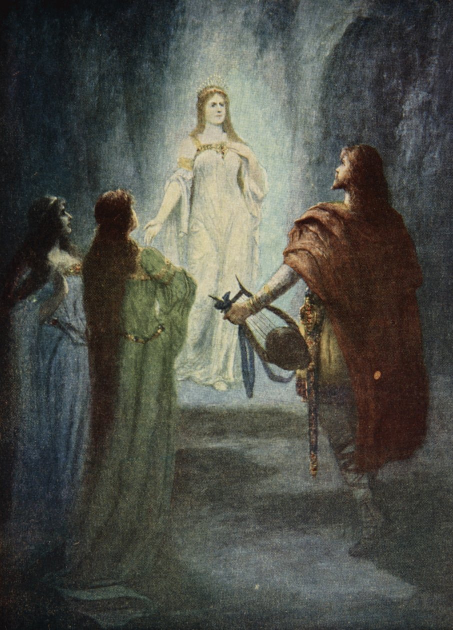 Hän näki kauniin naisen J. Walker McSpaddenin (1874-1960) teoksesta The Stories of Wagnerin ooppera, 1905 tekijältä Ferdinand Leeke