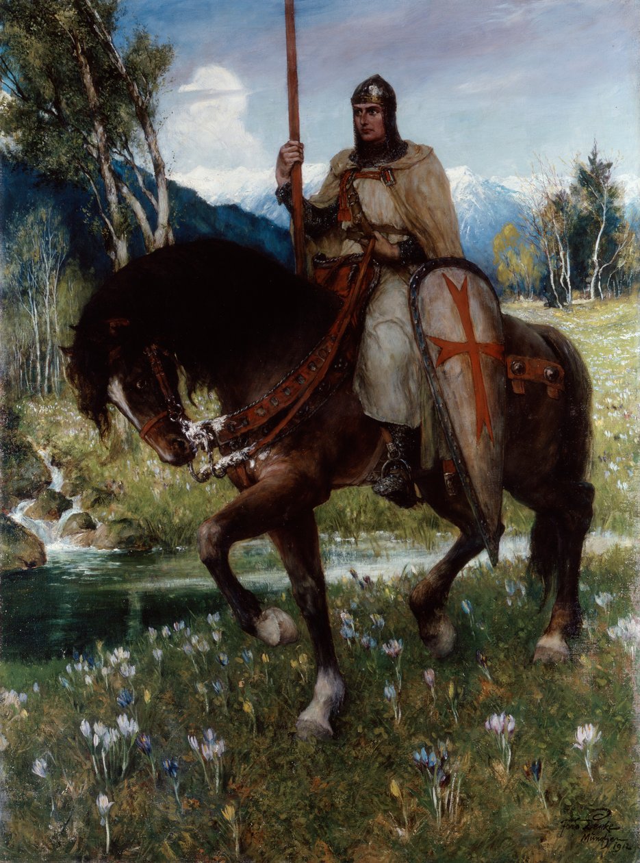 Parsifal in Quest of the Holy Graal, 1912. tekijältä Ferdinand Leeke