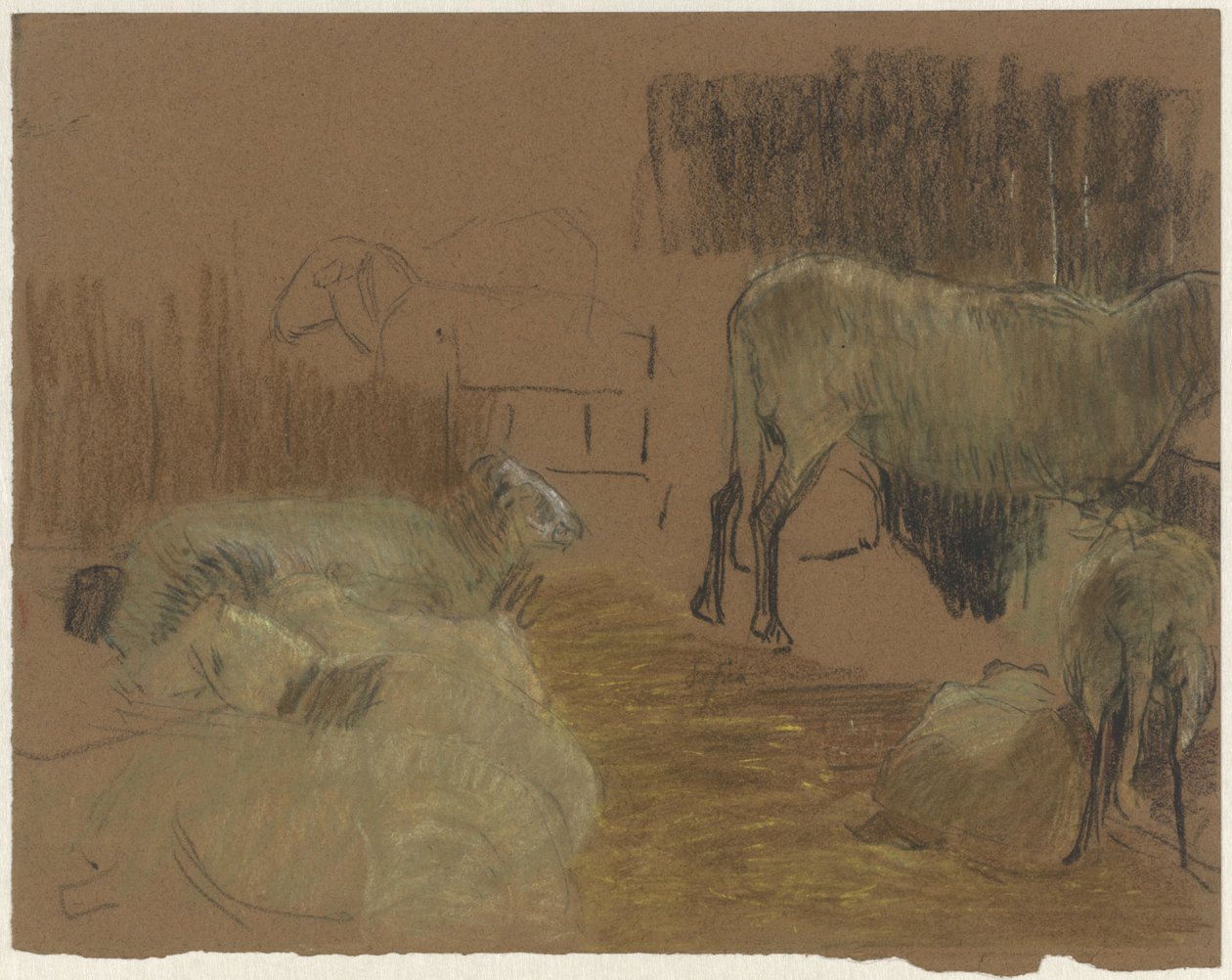 Lampaat tallissa tekijältä Ferdinand Oldewelt