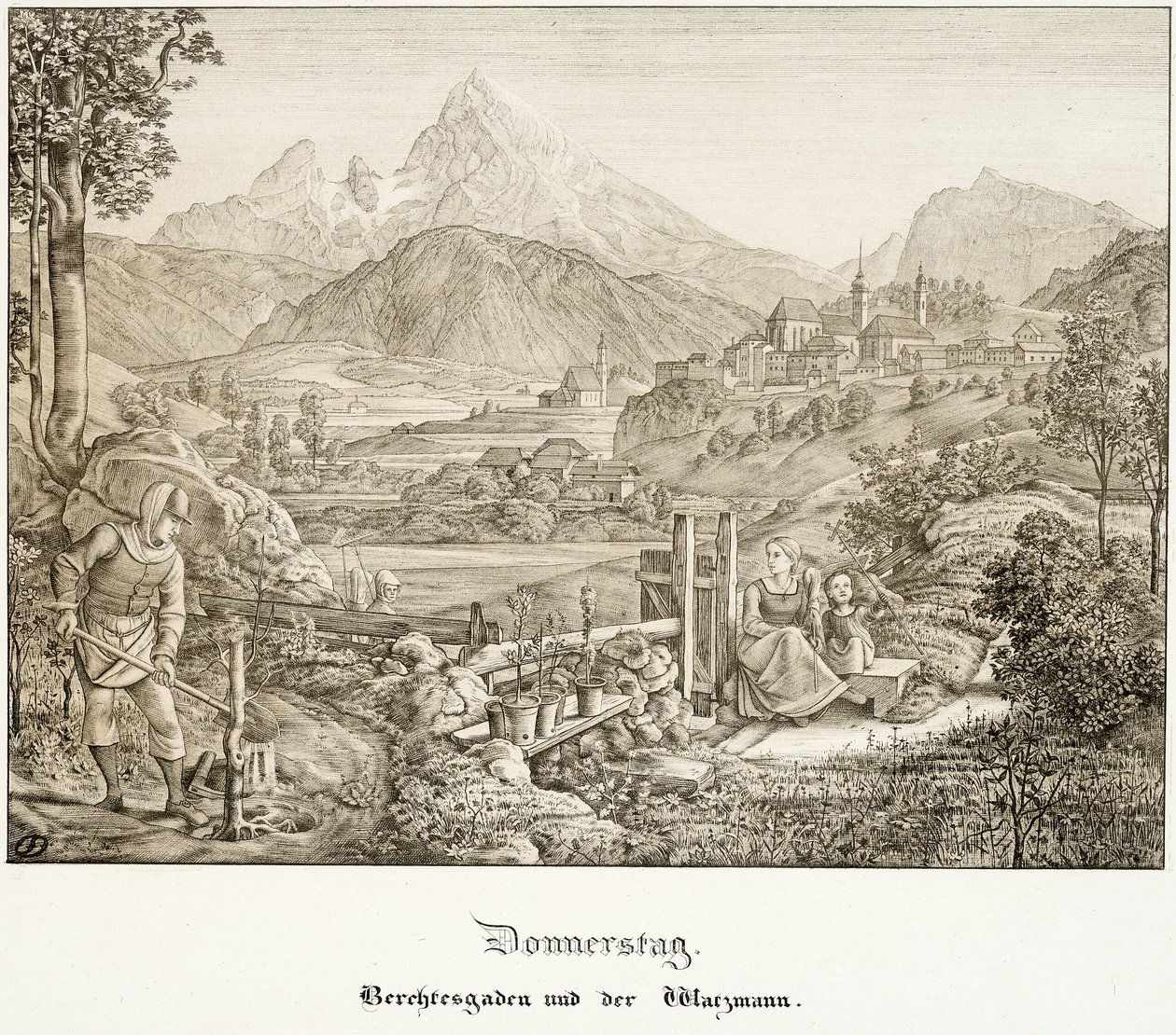 Torstaina: Berchtesgaden ja Watzmann-joet tekijältä Ferdinand Olivier