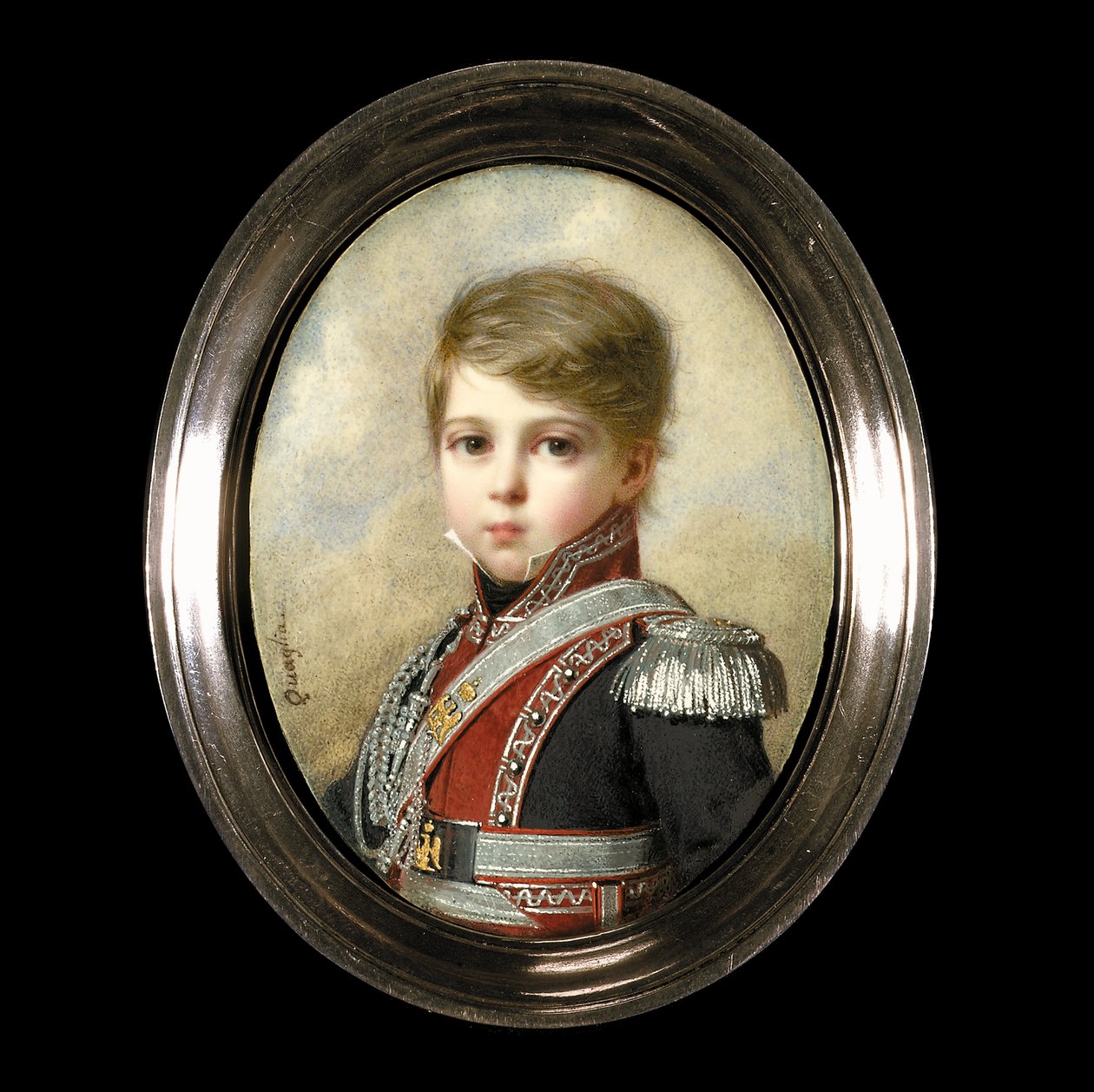 Napoleon-Andoche D"Abrantesin muotokuva nuorena poikana tekijältä Ferdinand Quaglia