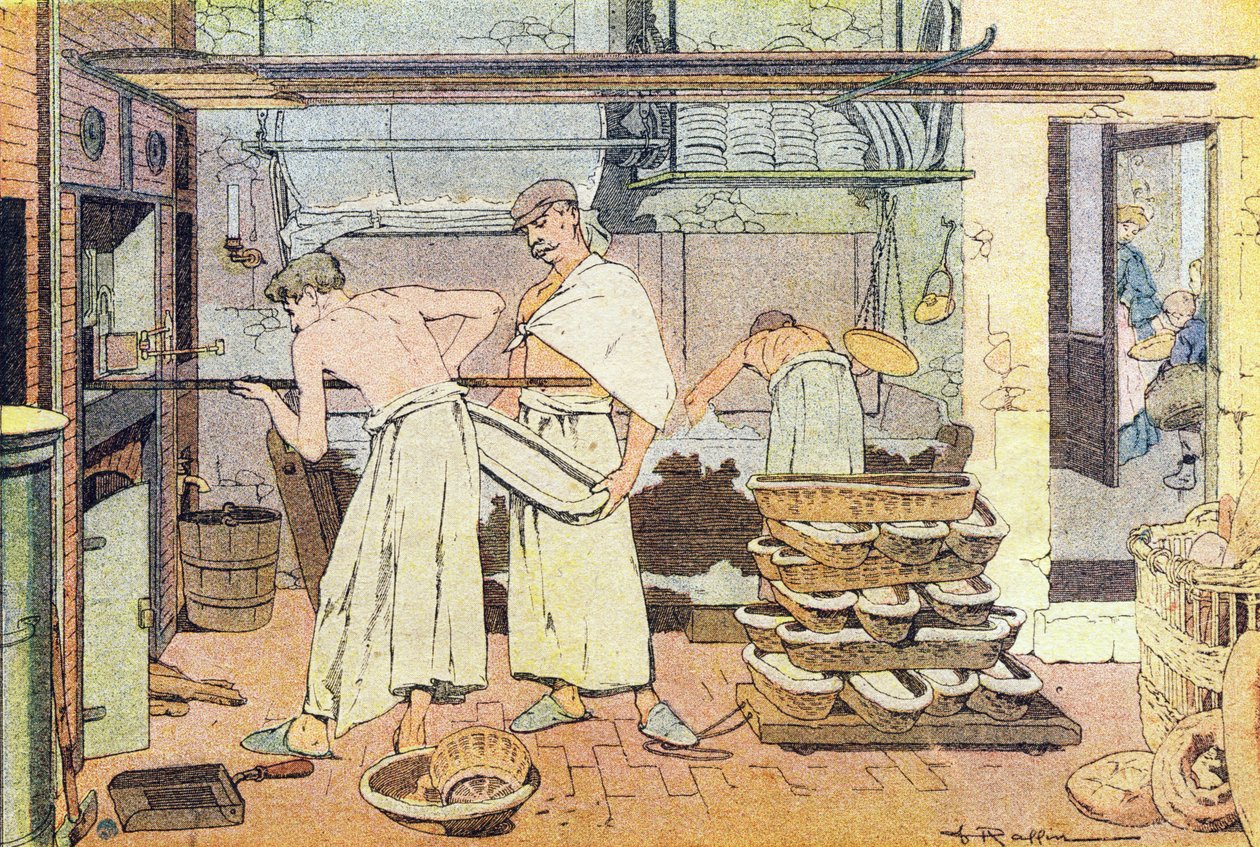 Leipuri, lapsuuden kuvakirjassa, n. 1900 (kaiverrus) tekijältä Ferdinand Raffin