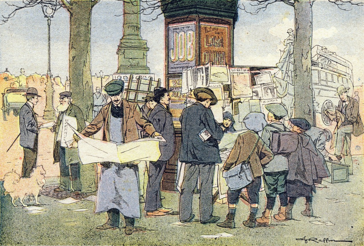 Kioskissa on sanomalehtiä, Imagier de l