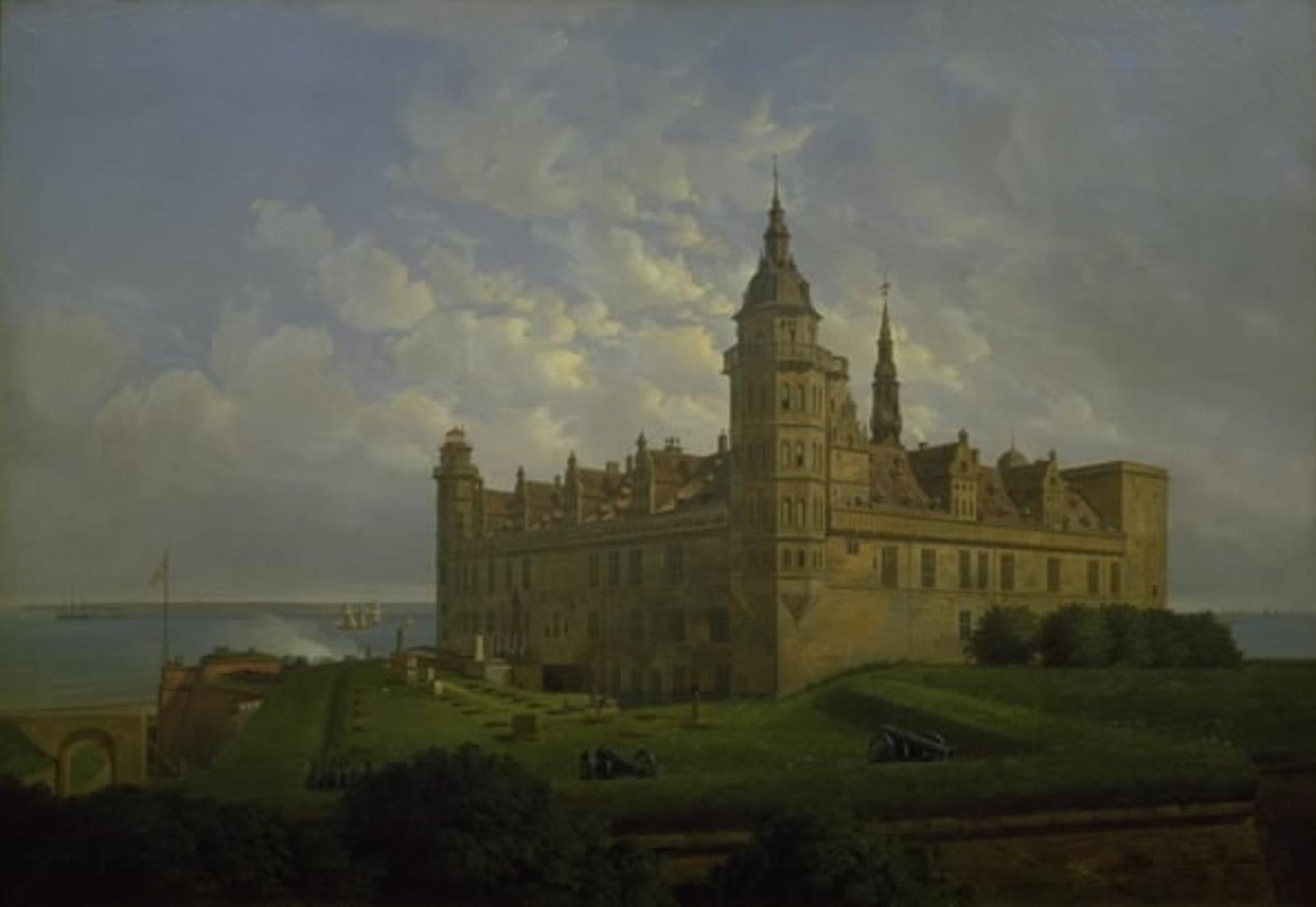 Kronborg pohjoiselta bastionilta katsottuna tekijältä Ferdinand Richardt