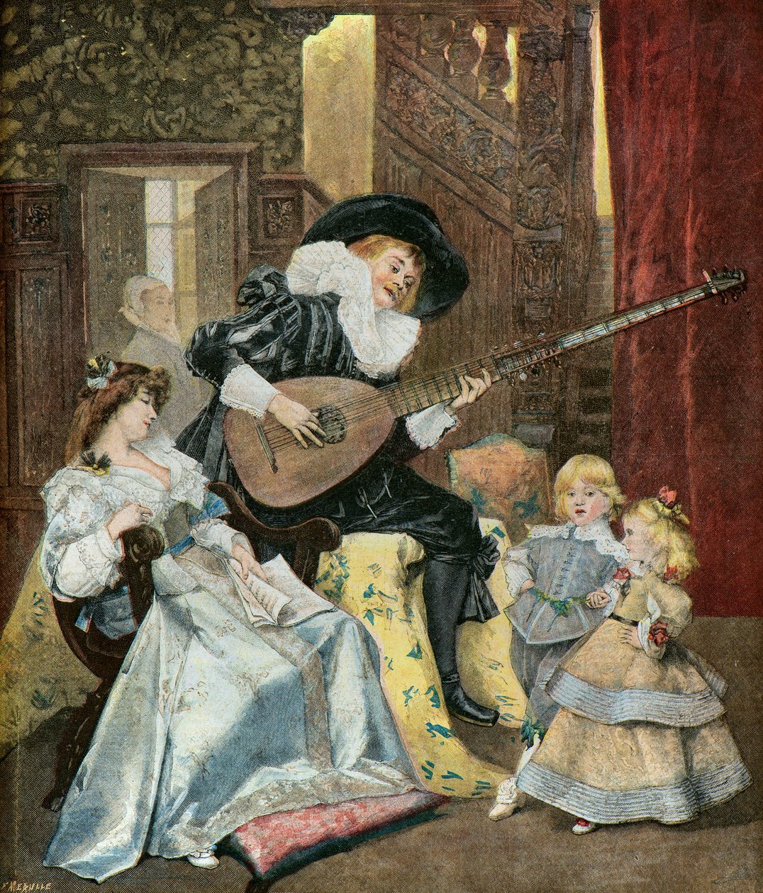 La Sarabande,1895 (kuvitus) tekijältä Ferdinand Roybet