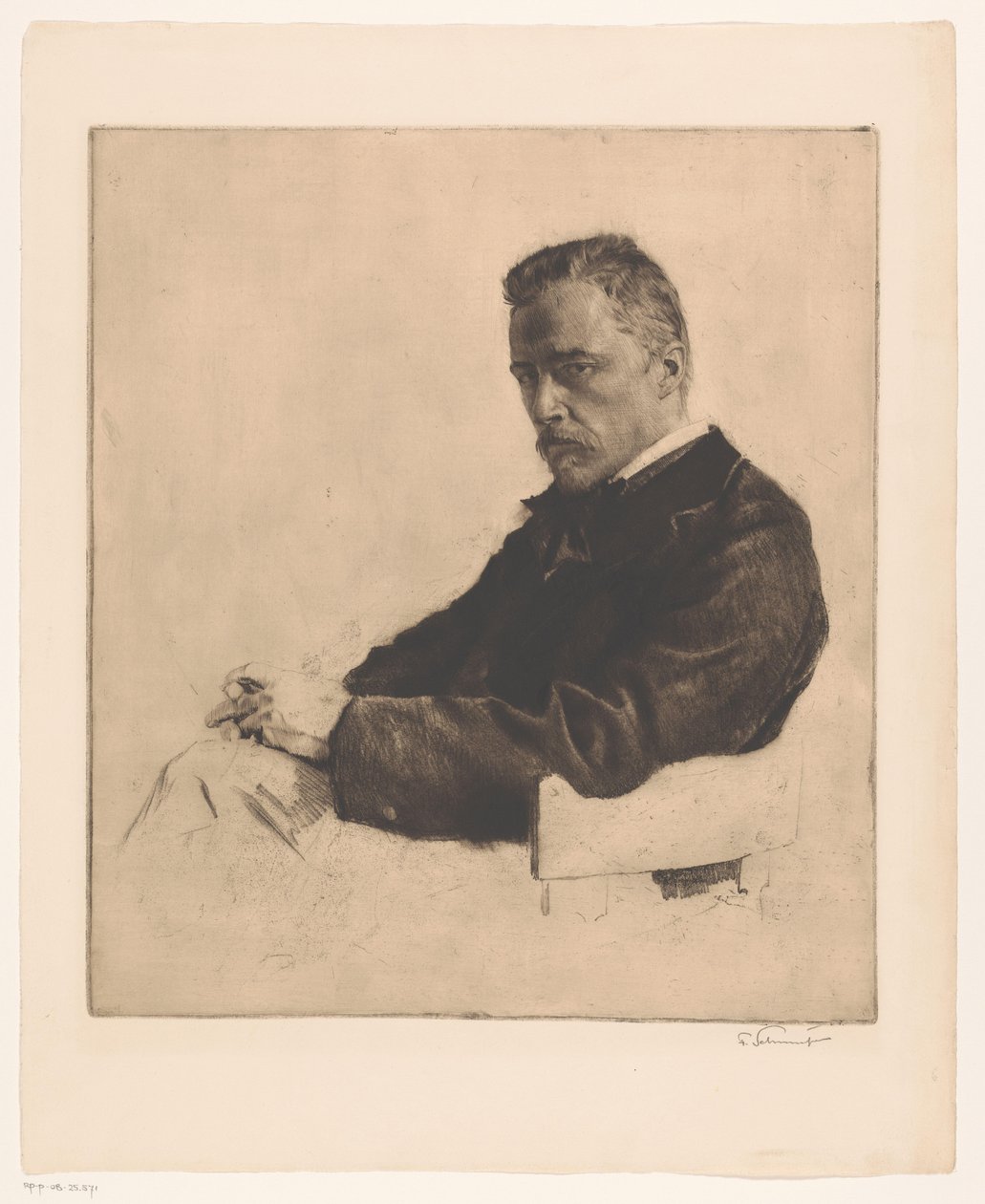 Hugo Wolfin muotokuva tekijältä Ferdinand Schmutzer (signed by artist)