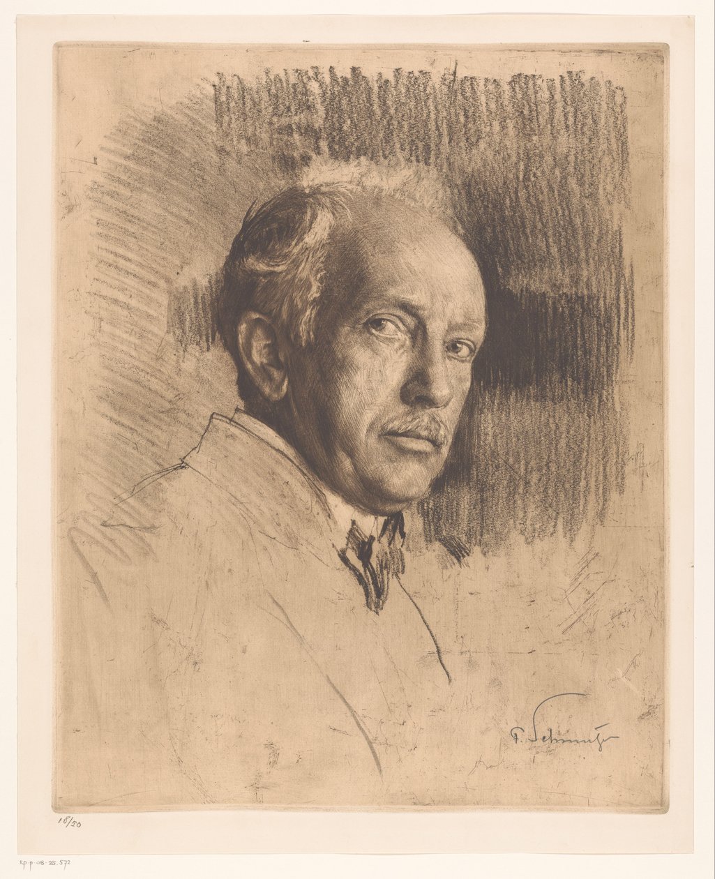 Richard Straussin muotokuva tekijältä Ferdinand Schmutzer (signed by artist)