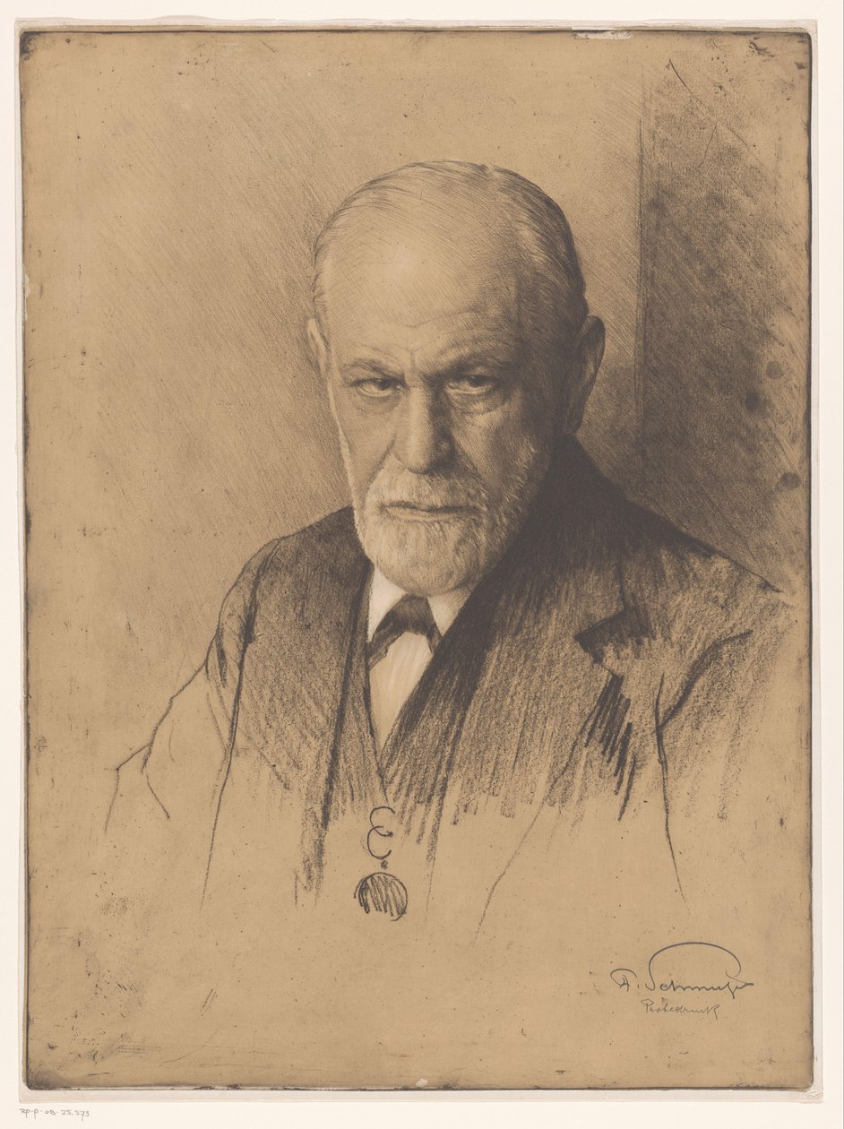 Portree van Sigmund Freud tekijältä Ferdinand Schmutzer (signed by artist)
