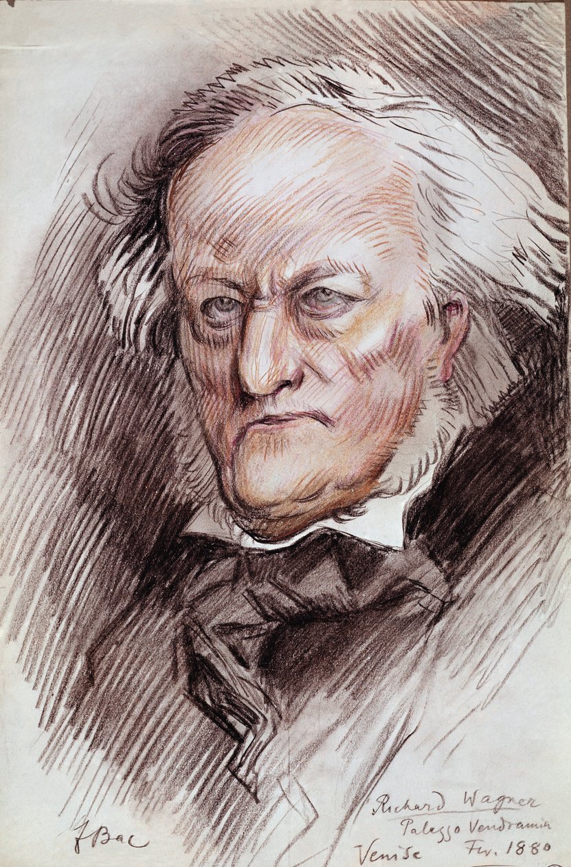 Richard Wagnerin muotokuva (piirustus tekijältä Ferdinand Sigismund Bac