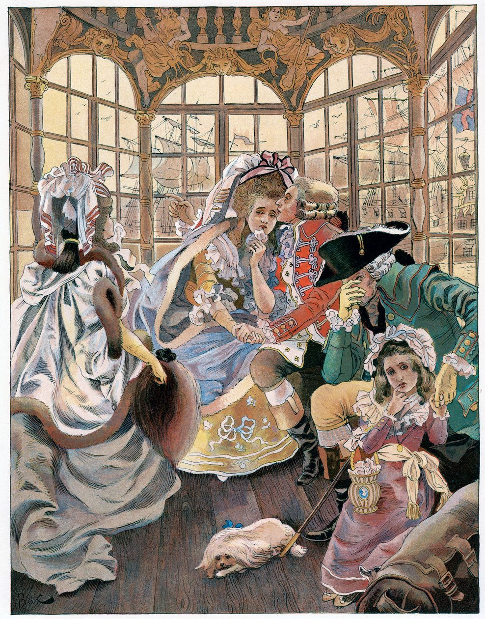 Maahanmuutto vallankumouksen aikana, 1700-luku, c1880-1950. tekijältä Ferdinand Sigismund Bac