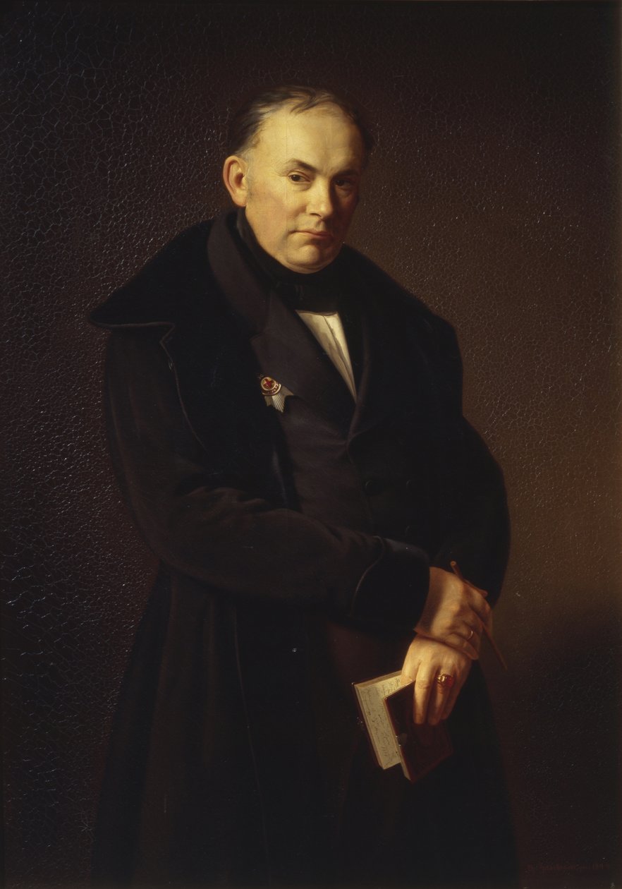 Runoilija Vasili Žukovskin muotokuva 1783-1852, 1844 tekijältä Ferdinand Theodor Hildebrandt