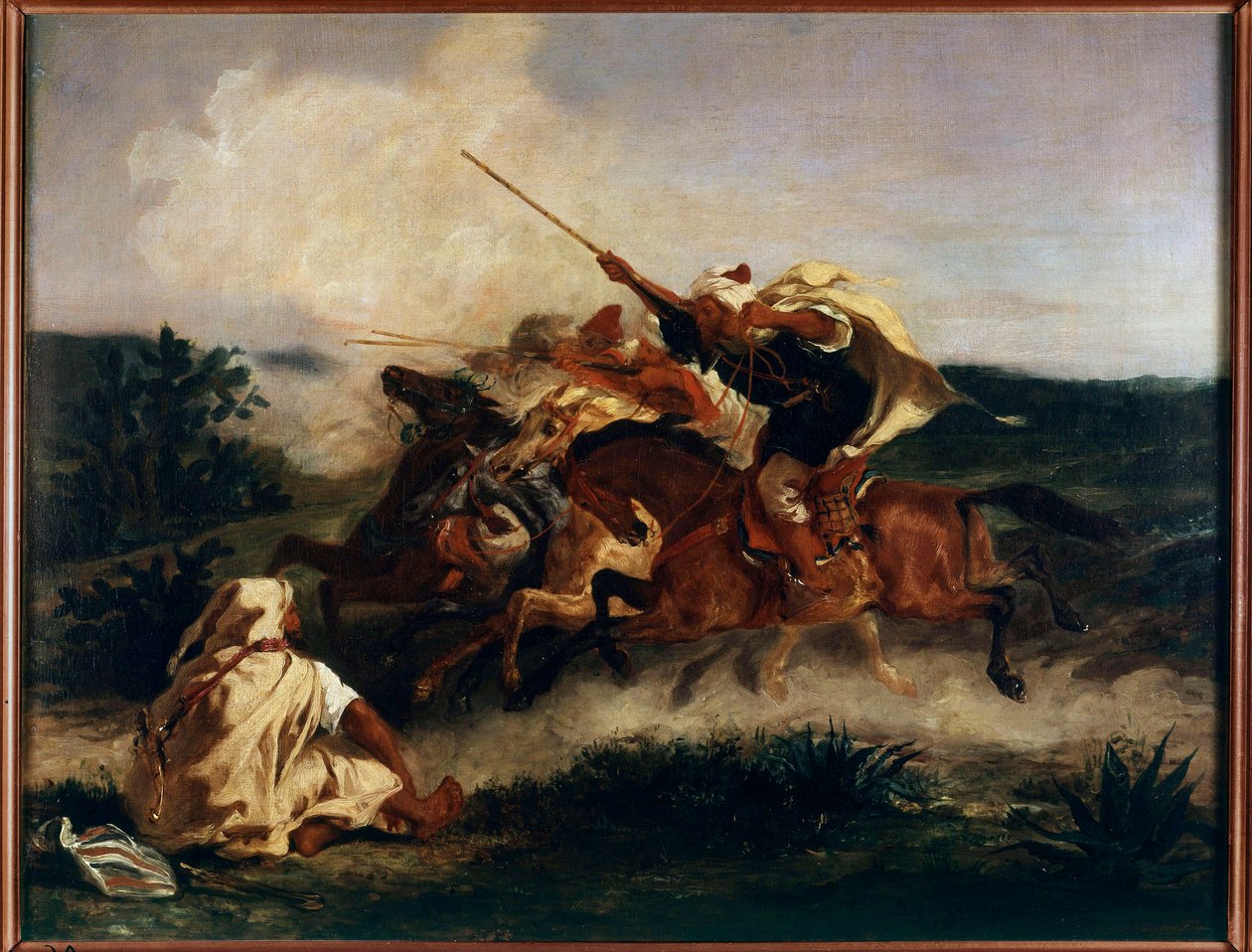 Eugene Delacroixin arabialainen fantasiamaalaus (1798-1863) 1832 tekijältä Ferdinand Victor Eugene Delacroix