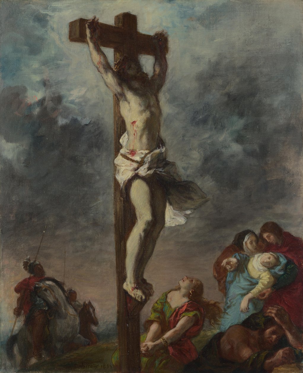 Kristus ristillä, 1853 tekijältä Ferdinand Victor Eugene Delacroix
