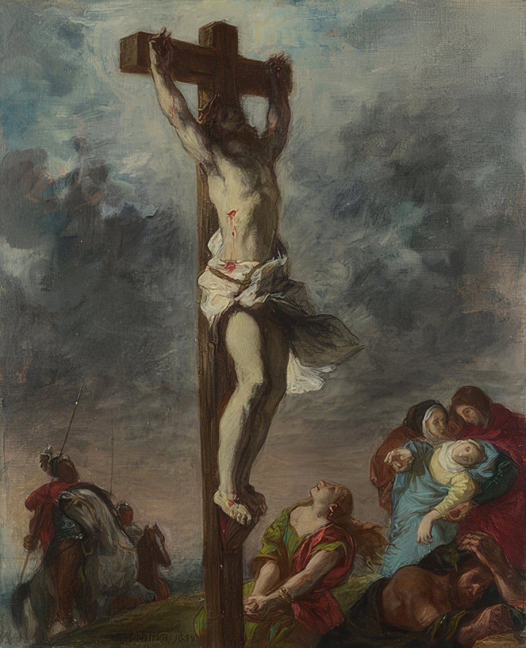 Ristiinnaulitseminen. 1853 tekijältä Ferdinand Victor Eugene Delacroix