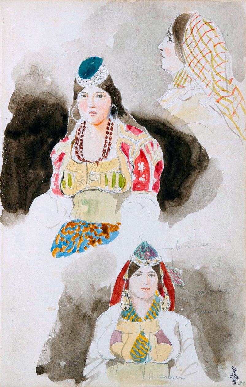 Marokon luonnoskirjasta, 1832 tekijältä Ferdinand Victor Eugene Delacroix