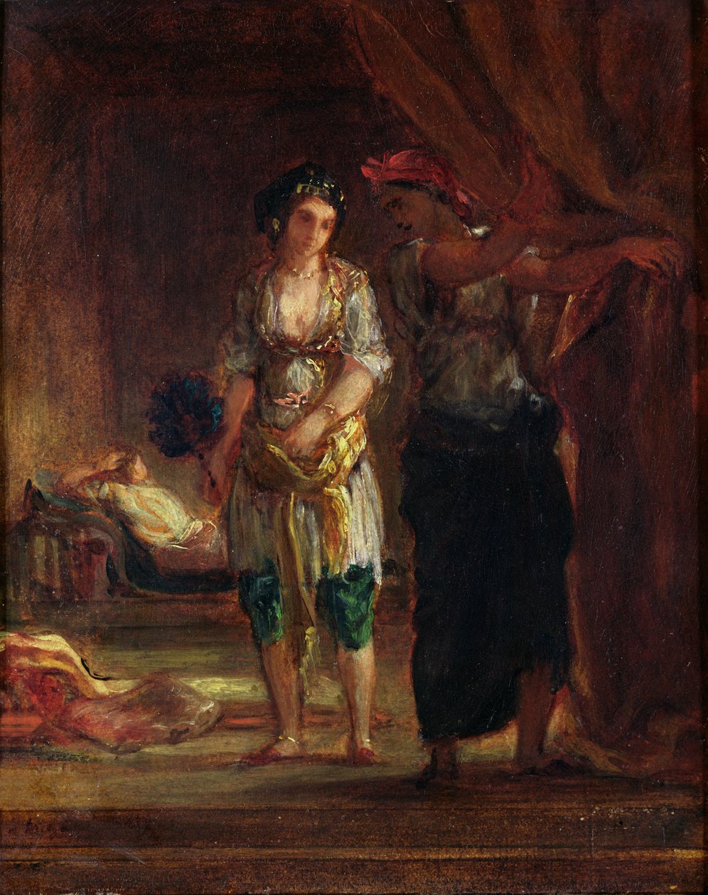Oranin haaremin sisätilat, noin 1847 tekijältä Ferdinand Victor Eugene Delacroix