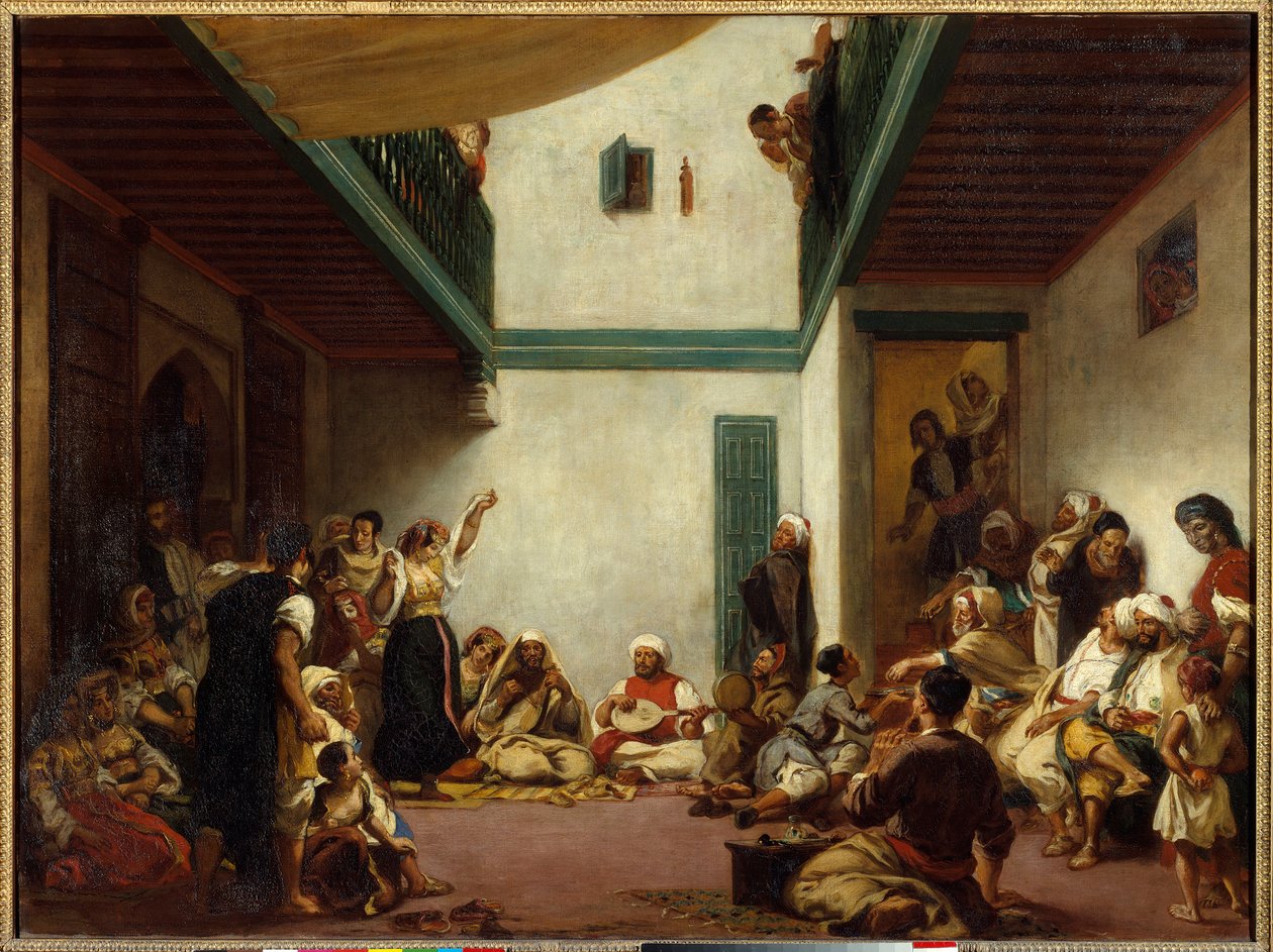 Juutalaiset häät Marokossa. Eugene Delacroix (1798-1863) maalaus tekijältä Ferdinand Victor Eugene Delacroix